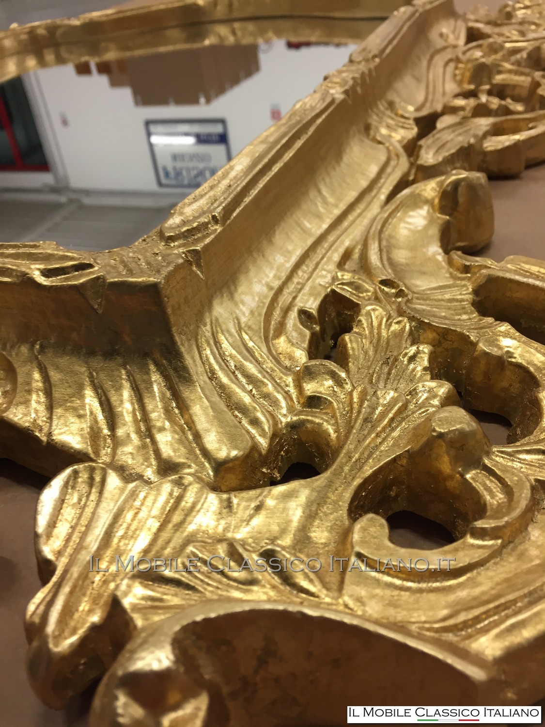 specchiera barocca rettangolare personalizzata